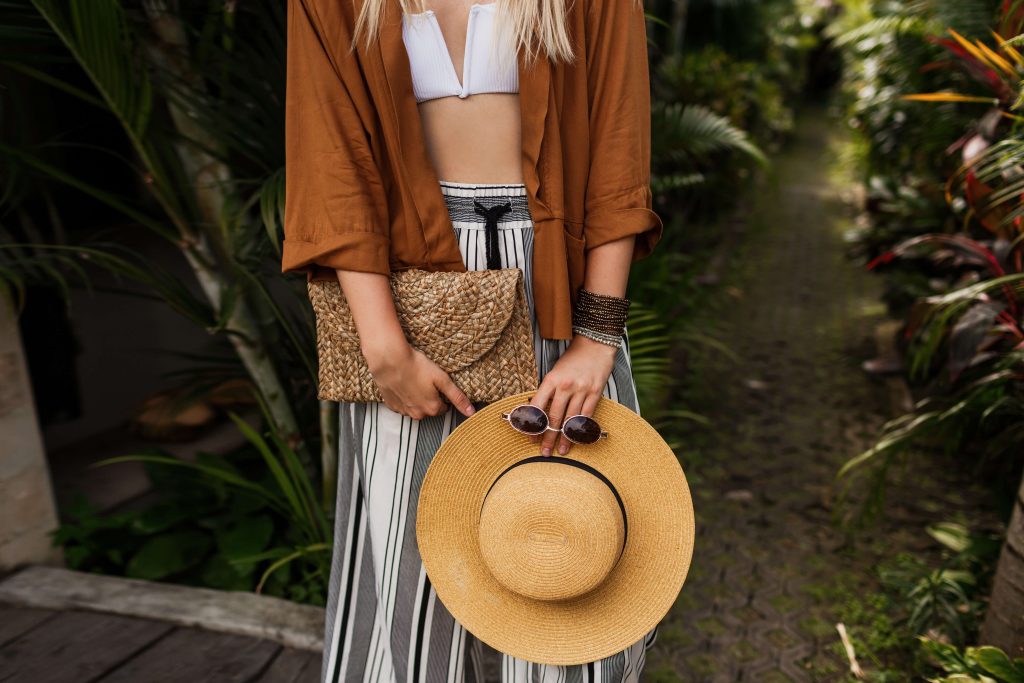 closeup of woman in bohemian style clothing