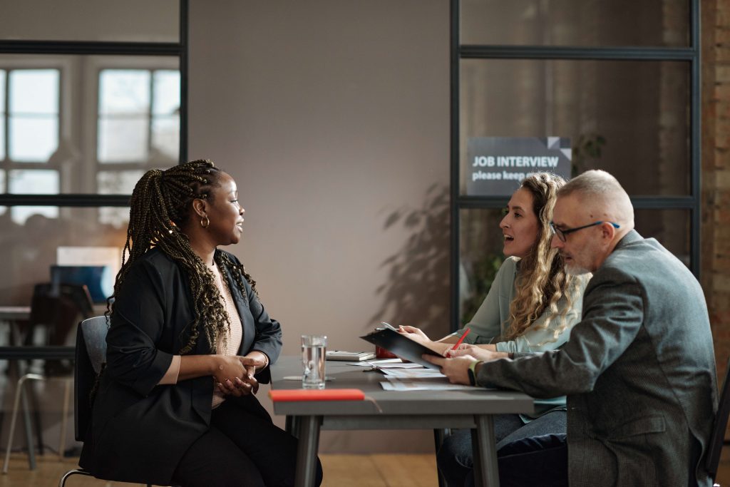 woman at job interview